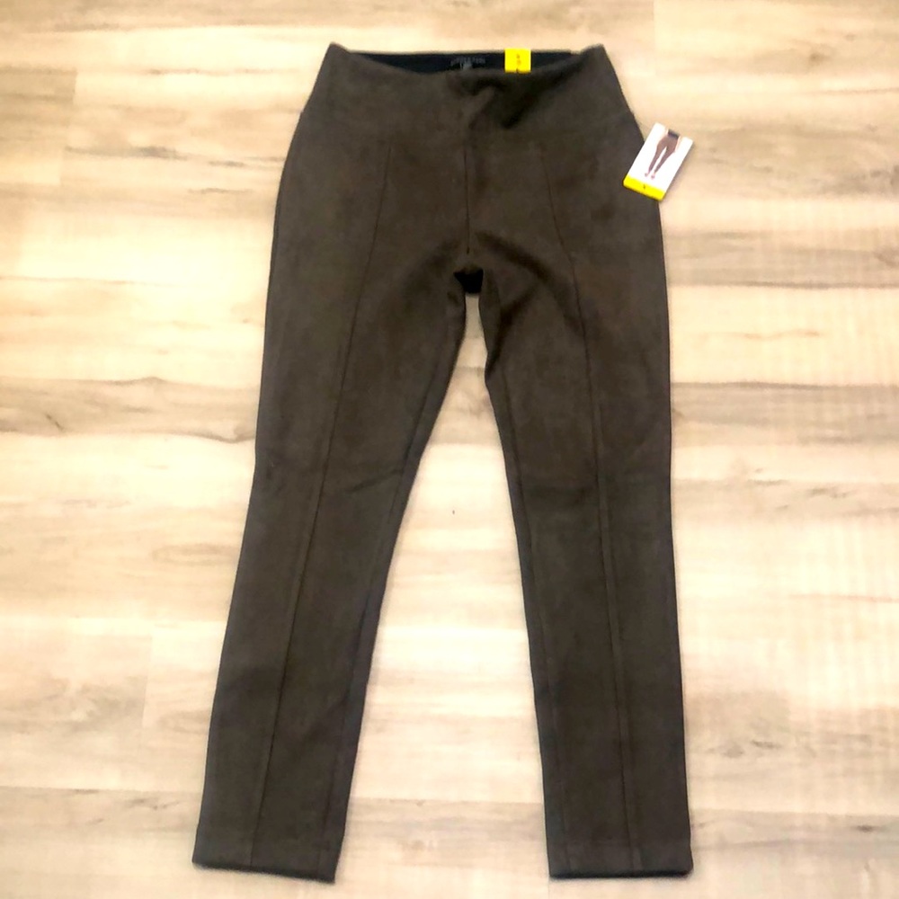 Taupe Faux Suede high Waisted Leggings